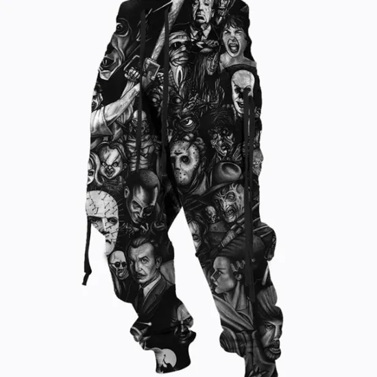 Best OUKU Men's Sweatpants Joggers Trousers Drawstring Side Pockets Elastic Waist Graphic Prints Comfort Breathable Sports Outdoor Casual Daily Cotton Blend Terry Streetwear Designer Black Purple Micro-elastic