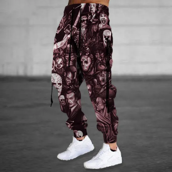 Best OUKU Men's Sweatpants Joggers Trousers Drawstring Side Pockets Elastic Waist Graphic Prints Comfort Breathable Sports Outdoor Casual Daily Cotton Blend Terry Streetwear Designer Black Purple Micro-elastic