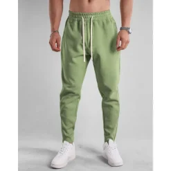 New OUKU Men's Sweatpants Joggers Trousers Casual Pants Drawstring Elastic Waist Zipper Pocket Plain Comfort Breathable Outdoor Casual Daily Sports Fashion Black Royal Blue