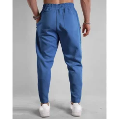 New OUKU Men's Sweatpants Joggers Trousers Casual Pants Drawstring Elastic Waist Zipper Pocket Plain Comfort Breathable Outdoor Casual Daily Sports Fashion Black Royal Blue