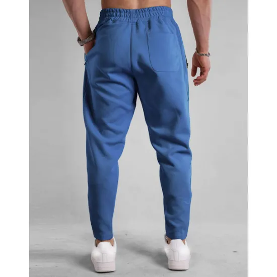New OUKU Men's Sweatpants Joggers Trousers Casual Pants Drawstring Elastic Waist Zipper Pocket Plain Comfort Breathable Outdoor Casual Daily Sports Fashion Black Royal Blue