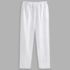 OUKU Men's Sweatpants Joggers Trousers Pleated Pants Drawstring Elastic Waist Plain Comfort Breathable Full Length Casual Daily Holiday Sports Fashion Black White Micro-elastic