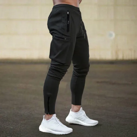 Sale OUKU Men's Sweatpants Joggers Trousers Zipper Drawstring Elastic Waist Color Block Comfort Breathable Casual Daily Holiday Sports Fashion Black Army Green