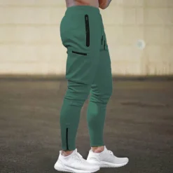 Sale OUKU Men's Sweatpants Joggers Trousers Zipper Drawstring Elastic Waist Color Block Comfort Breathable Casual Daily Holiday Sports Fashion Black Army Green