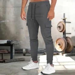 Clearance OUKU Men's Sweatpants Joggers Trousers Pocket Plain Comfort Breathable Outdoor Daily Going out Fashion Casual Black Army Green