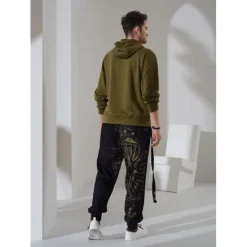 Hot OUKU Men's Sweatpants Joggers Trousers Drawstring Side Pockets Elastic Waist Graphic Prints Comfort Breathable Sports Outdoor Casual Daily Cotton Blend Terry Streetwear Designer Black Blue Micro-elastic