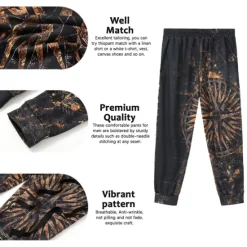 Hot OUKU Men's Sweatpants Joggers Trousers Drawstring Side Pockets Elastic Waist Graphic Prints Comfort Breathable Sports Outdoor Casual Daily Cotton Blend Terry Streetwear Designer Black Blue Micro-elastic
