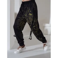 Hot OUKU Men's Sweatpants Joggers Trousers Drawstring Side Pockets Elastic Waist Graphic Prints Comfort Breathable Sports Outdoor Casual Daily Cotton Blend Terry Streetwear Designer Black Blue Micro-elastic