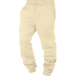 Hot OUKU Men's Sweatpants Joggers Trousers Pocket Drawstring Elastic Waist Plain Comfort Soft Full Length Sports Outdoor Daily Fashion Casual Black White Micro-elastic