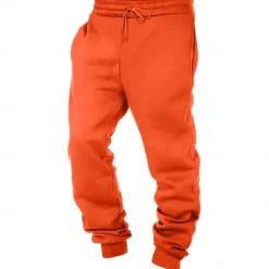 Hot OUKU Men's Sweatpants Joggers Trousers Pocket Drawstring Elastic Waist Plain Comfort Soft Full Length Sports Outdoor Daily Fashion Casual Black White Micro-elastic
