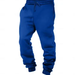 Hot OUKU Men's Sweatpants Joggers Trousers Pocket Drawstring Elastic Waist Plain Comfort Soft Full Length Sports Outdoor Daily Fashion Casual Black White Micro-elastic