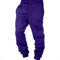 Hot OUKU Men's Sweatpants Joggers Trousers Pocket Drawstring Elastic Waist Plain Comfort Soft Full Length Sports Outdoor Daily Fashion Casual Black White Micro-elastic