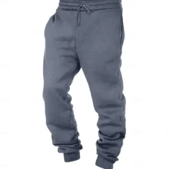 Hot OUKU Men's Sweatpants Joggers Trousers Pocket Drawstring Elastic Waist Plain Comfort Soft Full Length Sports Outdoor Daily Fashion Casual Black White Micro-elastic