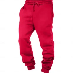 Hot OUKU Men's Sweatpants Joggers Trousers Pocket Drawstring Elastic Waist Plain Comfort Soft Full Length Sports Outdoor Daily Fashion Casual Black White Micro-elastic
