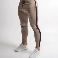 Hot OUKU Men's Sweatpants Joggers Trousers Pocket Drawstring Elastic Waist Color Block Comfort Sports Outdoor Daily Fashion Casual Black / Red Black Micro-elastic