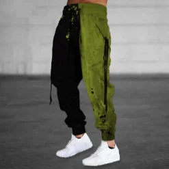 Outlet OUKU Men's Sweatpants Joggers Trousers Drawstring Elastic Waist Ribbon Graphic Prints Comfort Breathable Sports Outdoor Casual Daily Cotton Blend Terry Streetwear Designer Red Blue Micro-elastic