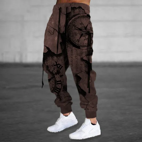 Best OUKU Men's Sweatpants Joggers Trousers Drawstring Side Pockets Elastic Waist Graphic Prints Comfort Breathable Sports Outdoor Casual Daily Cotton Blend Terry Streetwear Designer ArmyGreen Blue