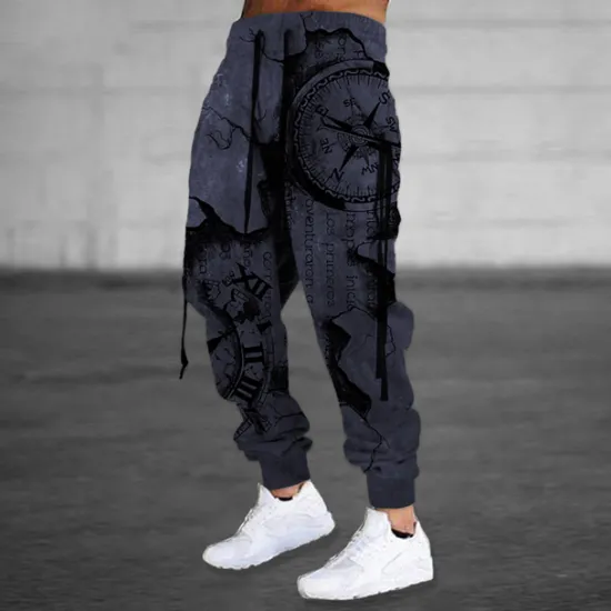 Best OUKU Men's Sweatpants Joggers Trousers Drawstring Side Pockets Elastic Waist Graphic Prints Comfort Breathable Sports Outdoor Casual Daily Cotton Blend Terry Streetwear Designer ArmyGreen Blue