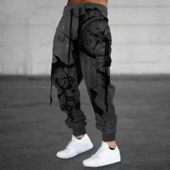 Best OUKU Men's Sweatpants Joggers Trousers Drawstring Side Pockets Elastic Waist Graphic Prints Comfort Breathable Sports Outdoor Casual Daily Cotton Blend Terry Streetwear Designer ArmyGreen Blue
