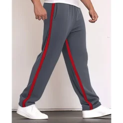 Discount OUKU Men's Sweatpants Joggers Trousers Straight Leg Sweatpants Drawstring Elastic Waist Straight Leg Color Block Patchwork Comfort Breathable Casual Daily Holiday Sports Fashion Black Yellow