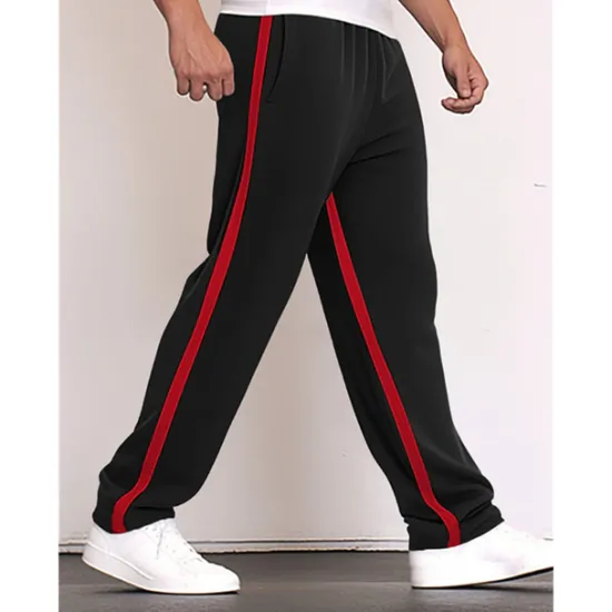 Discount OUKU Men's Sweatpants Joggers Trousers Straight Leg Sweatpants Drawstring Elastic Waist Straight Leg Color Block Patchwork Comfort Breathable Casual Daily Holiday Sports Fashion Black Yellow