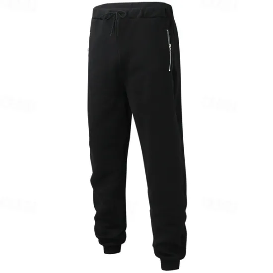 New OUKU Men's Sweatpants Joggers Trousers Casual Pants Drawstring Elastic Waist Zipper Pocket Plain Comfort Warm Full Length Outdoor Casual Daily Sports Fashion Black Yellow