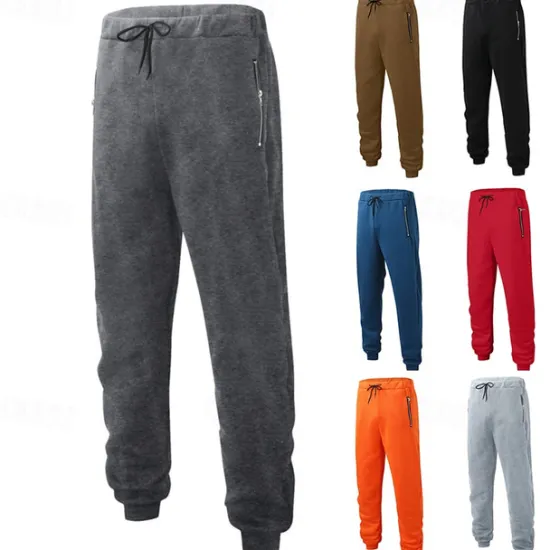 New OUKU Men's Sweatpants Joggers Trousers Casual Pants Drawstring Elastic Waist Zipper Pocket Plain Comfort Warm Full Length Outdoor Casual Daily Sports Fashion Black Yellow