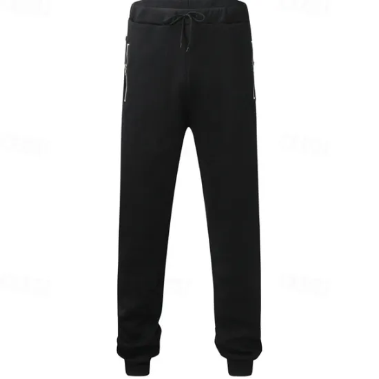 New OUKU Men's Sweatpants Joggers Trousers Casual Pants Drawstring Elastic Waist Zipper Pocket Plain Comfort Warm Full Length Outdoor Casual Daily Sports Fashion Black Yellow