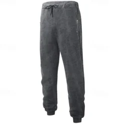 New OUKU Men's Sweatpants Joggers Trousers Casual Pants Drawstring Elastic Waist Zipper Pocket Plain Comfort Warm Full Length Outdoor Casual Daily Sports Fashion Black Yellow