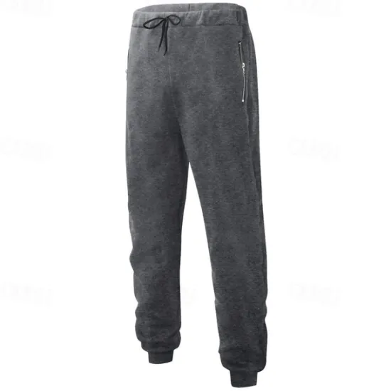 New OUKU Men's Sweatpants Joggers Trousers Casual Pants Drawstring Elastic Waist Zipper Pocket Plain Comfort Warm Full Length Outdoor Casual Daily Sports Fashion Black Yellow