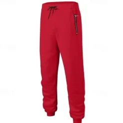New OUKU Men's Sweatpants Joggers Trousers Casual Pants Drawstring Elastic Waist Zipper Pocket Plain Comfort Warm Full Length Outdoor Casual Daily Sports Fashion Black Yellow