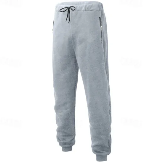 New OUKU Men's Sweatpants Joggers Trousers Casual Pants Drawstring Elastic Waist Zipper Pocket Plain Comfort Warm Full Length Outdoor Casual Daily Sports Fashion Black Yellow