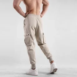 Outlet OUKU Men's Sweatpants Joggers Trousers Drawstring Elastic Waist Multi Pocket Plain Comfort Sports Outdoor Daily Fashion Casual Black Light Grey Micro-elastic