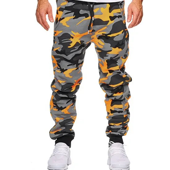 Online OUKU Men's Sweatpants Joggers Trousers Pants Trousers Camo Pants Elastic Waist Jacquard Camouflage Outdoor Full Length Casual Daily Cotton Streetwear Camouflage Blue Yellow camouflage Micro-elastic