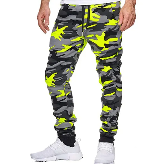 Online OUKU Men's Sweatpants Joggers Trousers Pants Trousers Camo Pants Elastic Waist Jacquard Camouflage Outdoor Full Length Casual Daily Cotton Streetwear Camouflage Blue Yellow camouflage Micro-elastic