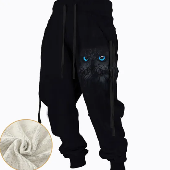 Clearance OUKU Men's Sweatpants Joggers Trousers Drawstring Side Pockets Elastic Waist Animal Graphic Prints Comfort Breathable Sports Outdoor Casual Daily Cotton Blend Terry Streetwear Designer Black Purple