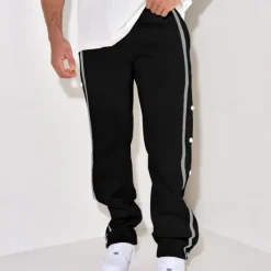 Clearance OUKU Men's Sweatpants Joggers Trousers Straight Leg Sweatpants Pocket Drawstring Elastic Waist Plain Comfort Sports Outdoor Daily Fashion Casual Black White Micro-elastic