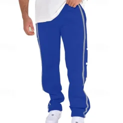 Clearance OUKU Men's Sweatpants Joggers Trousers Straight Leg Sweatpants Pocket Drawstring Elastic Waist Plain Comfort Sports Outdoor Daily Fashion Casual Black White Micro-elastic
