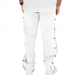 Clearance OUKU Men's Sweatpants Joggers Trousers Straight Leg Sweatpants Pocket Drawstring Elastic Waist Plain Comfort Sports Outdoor Daily Fashion Casual Black White Micro-elastic