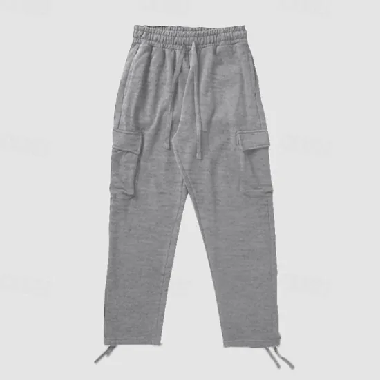 Discount OUKU Men's Sweatpants Joggers Trousers Cargo Sweatpants Pocket Drawstring Elastic Waist Plain Comfort Sports Outdoor Daily Fashion Casual Black Red Micro-elastic