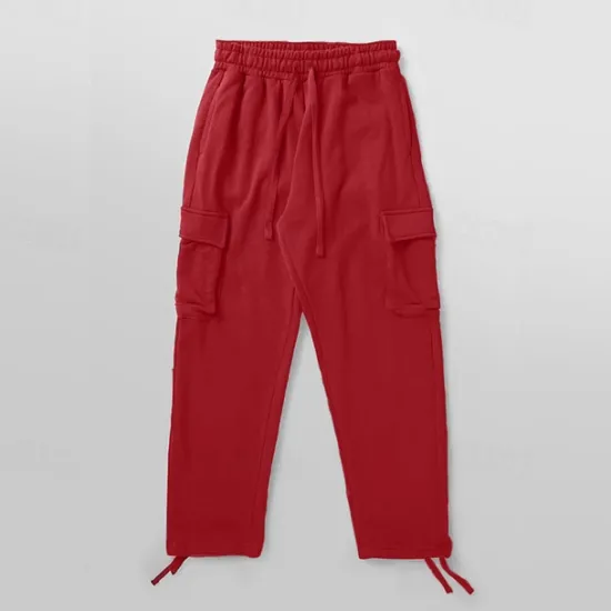 Discount OUKU Men's Sweatpants Joggers Trousers Cargo Sweatpants Pocket Drawstring Elastic Waist Plain Comfort Sports Outdoor Daily Fashion Casual Black Red Micro-elastic