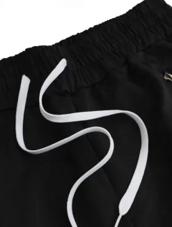 Outlet OUKU Men's Sweatpants Joggers Tapered pants Trousers Drawstring Elastic Waist Zipper Pocket Color Block Comfort Casual Daily Holiday Sports Stylish Black-White White & Blue Micro-elastic