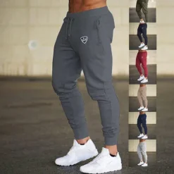 Best OUKU Men's Sweatpants Joggers Trousers Track Pants Drawstring Elastic Waist Geometric Pattern Sports Outdoor Athleisure ArmyGreen Black