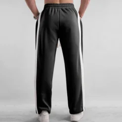 Best OUKU Men's Sweatpants Joggers Trousers Pocket Drawstring Elastic Waist Color Block Comfort Sports Outdoor Daily Fashion Casual Black Apricot Micro-elastic