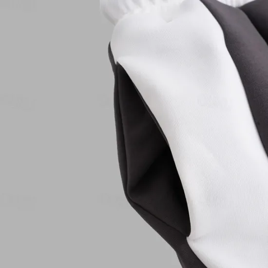 Hot OUKU Men's Sweatpants Joggers Wide Leg Sweatpants Trousers Pocket Drawstring Elastic Waist Color Block Comfort Breathable Outdoor Daily Going out Fashion Casual Black Light Grey