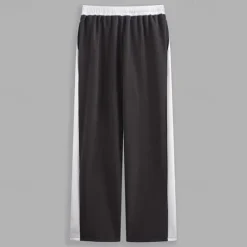 Hot OUKU Men's Sweatpants Joggers Wide Leg Sweatpants Trousers Pocket Drawstring Elastic Waist Color Block Comfort Breathable Outdoor Daily Going out Fashion Casual Black Light Grey