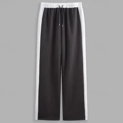 Hot OUKU Men's Sweatpants Joggers Wide Leg Sweatpants Trousers Pocket Drawstring Elastic Waist Color Block Comfort Breathable Outdoor Daily Going out Fashion Casual Black Light Grey
