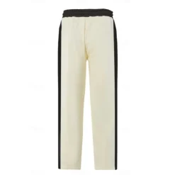New OUKU Men's Sweatpants Trousers Casual Pants Patchwork Pocket Drawstring Color Block Comfort Vacation Sports Outdoor Casual Black White Micro-elastic