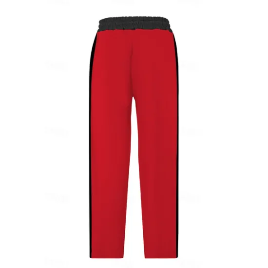 New OUKU Men's Sweatpants Trousers Casual Pants Patchwork Pocket Drawstring Color Block Comfort Vacation Sports Outdoor Casual Black White Micro-elastic