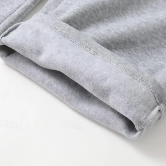Discount OUKU Men's Sweatpants Trousers Casual Pants Straight Leg Sweatpants Pocket Drawstring Elastic Waist Plain Comfort Sports Outdoor Casual Daily Fashion Streetwear Black Navy Blue Micro-elastic